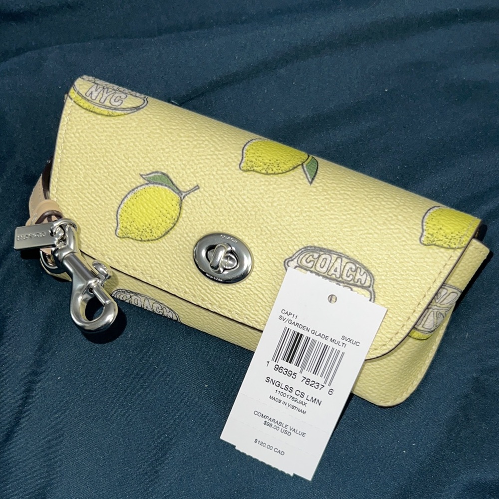 Coach Lemon Print Eyeglass Case